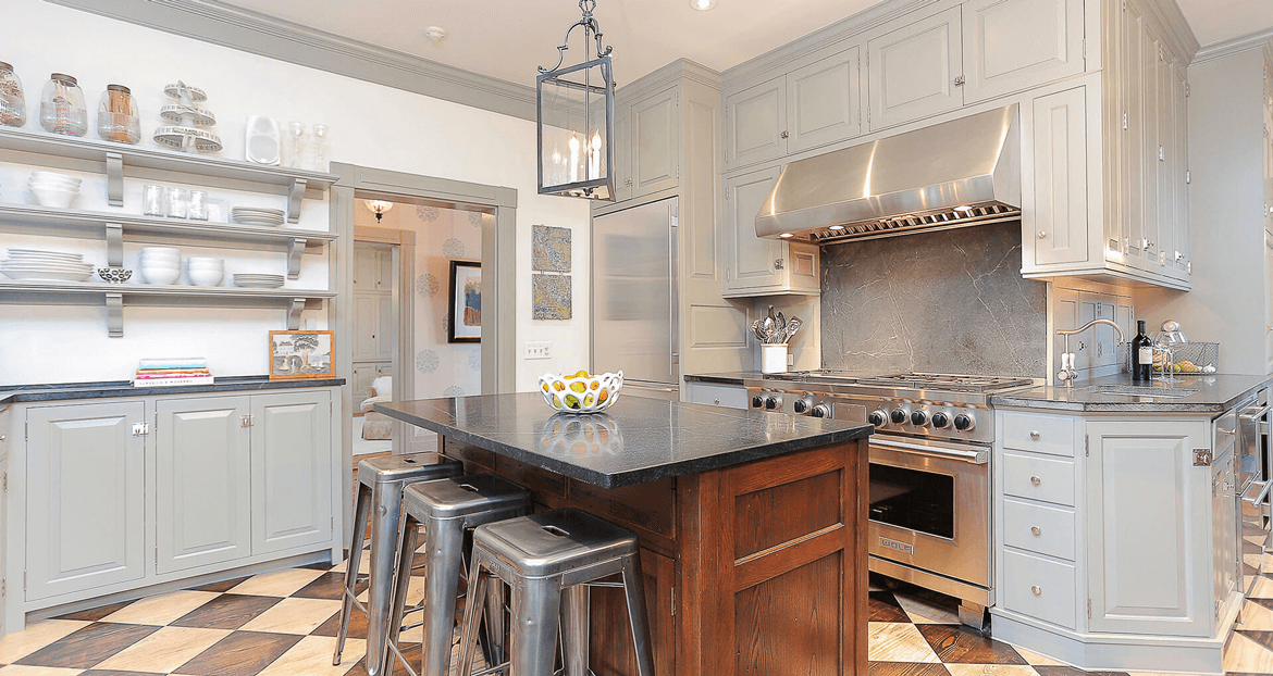 Fireplace in the kitchen